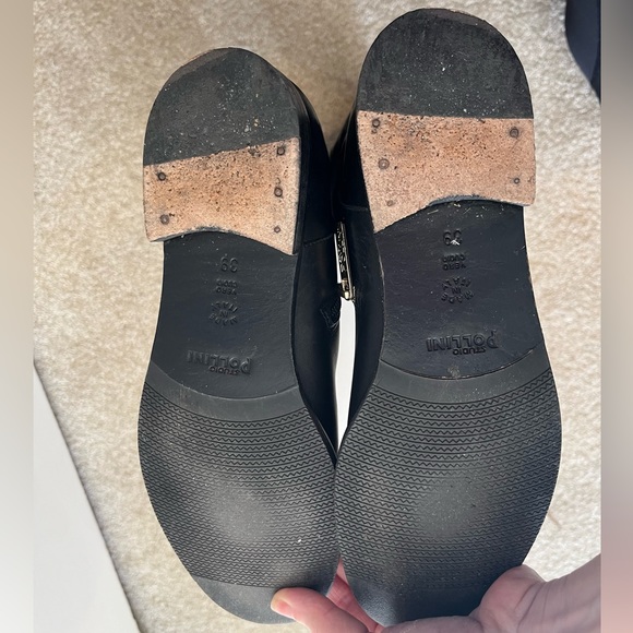 Studio Pollini Tall Black Flat Leather Riding Boots Size 9 - Picture 6 of 7